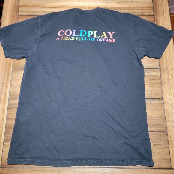 Coldplay SS Black Unisex Tee "A Head Full Of Dreams" - Picture 3 of 4